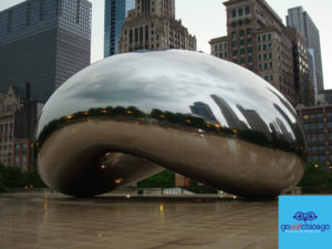 Metal Bean - The Cloud Gate in Millennium Park Chicago