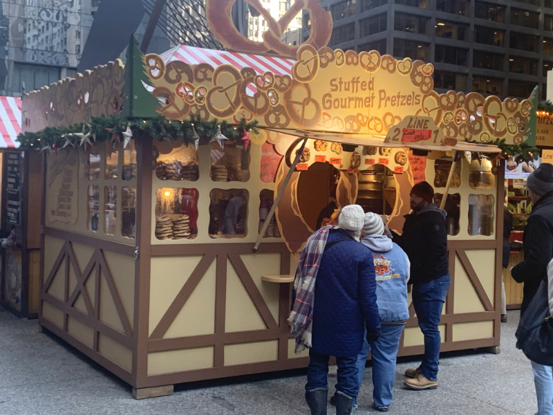 pretzels shop at Christkindlmarket Chicago